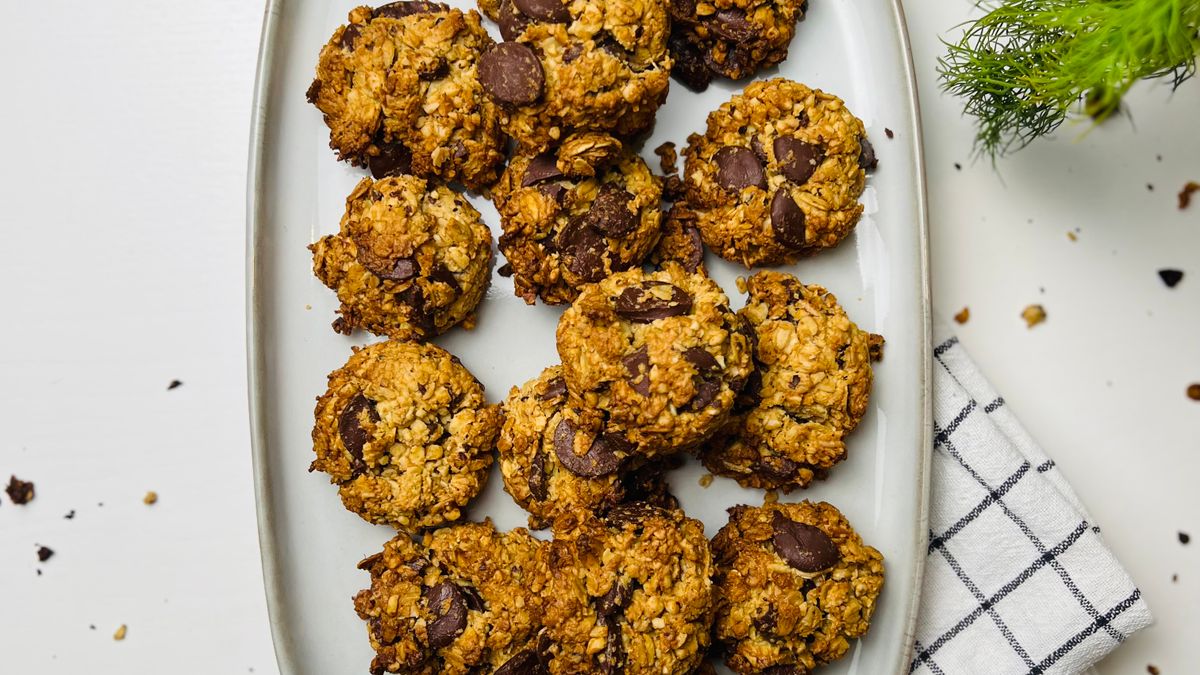 Cookies aux flocons d’avoines, beurre de cacahuètes et chocolat